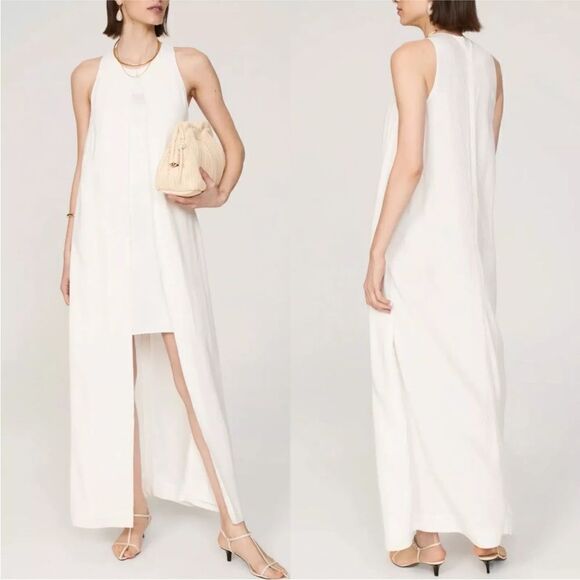 Rosetta Getty White Cape Mini Dress |Size 8 - Picture 1 of 11